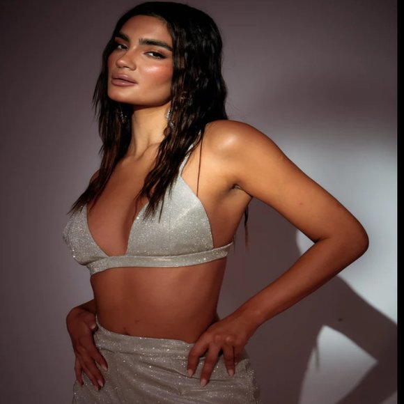 GOLD ASTRID BRALETTE TOP - Picture 1 of 6